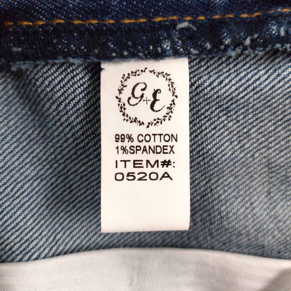 Grace & Emma Women’s Sz 4 Distressed Bootcut Jeans Blue High Rise Stretch Denim - Picture 9 of 13